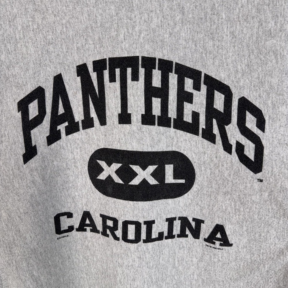 Vintage Carolina Panthers Sweatshirt Mens Large Gray NFL Football Lee Sport 90s - Picture 2 of 12